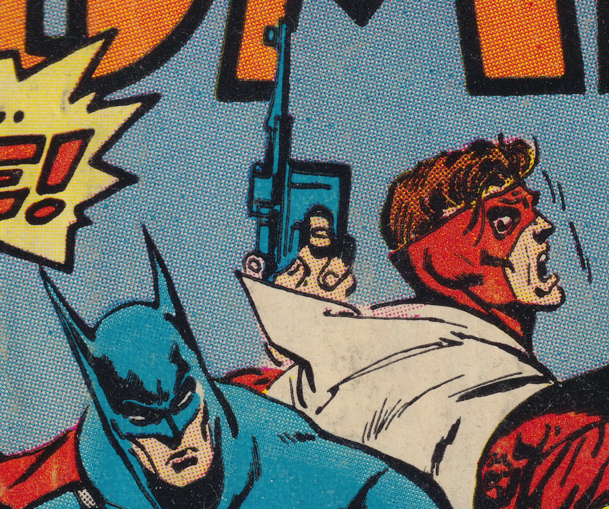 Comic book cover zoomed in